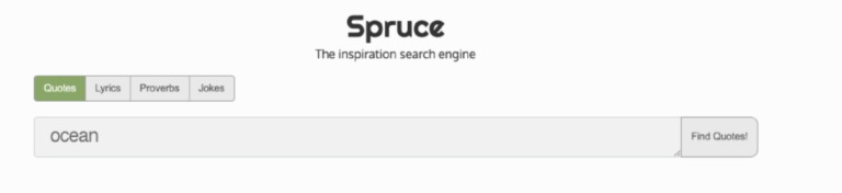 A screenshot of the Spruce app